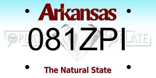 081ZPI Arkansas License Plate