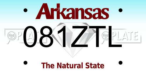 081ZTL Arkansas License Plate