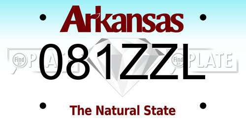 081ZZL Arkansas License Plate