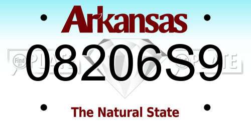 08206S9 Arkansas License Plate