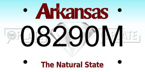 08290M Arkansas License Plate