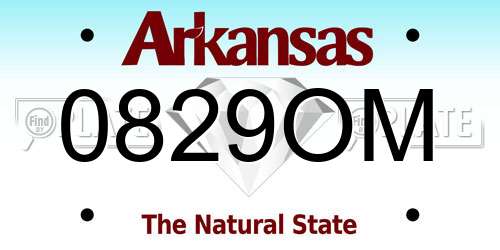 0829OM Arkansas License Plate