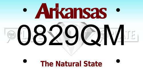 0829QM Arkansas License Plate