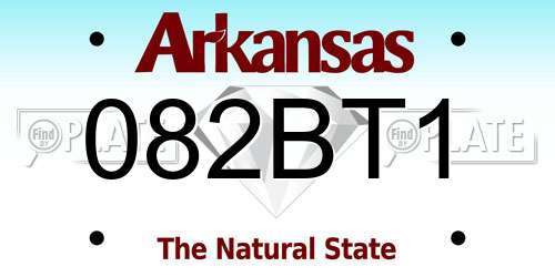 082BT1 Arkansas License Plate