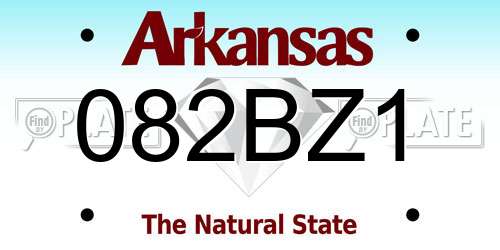 082BZ1 Arkansas License Plate