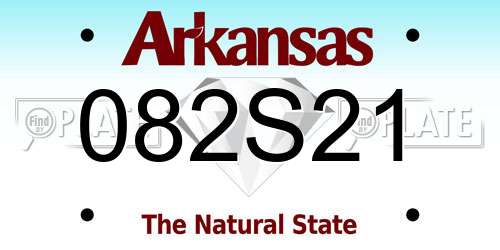 082S21 Arkansas License Plate