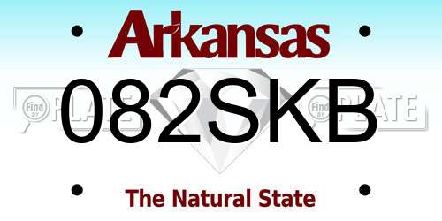 082SKB Arkansas License Plate