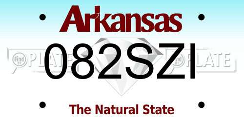 082SZI Arkansas License Plate