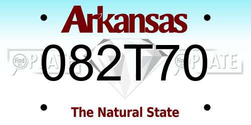 082T70 Arkansas License Plate