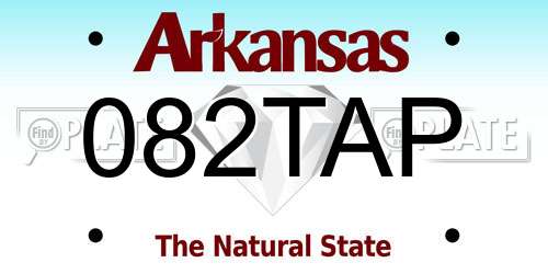 082TAP Arkansas License Plate