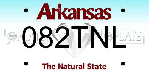 082TNL Arkansas License Plate