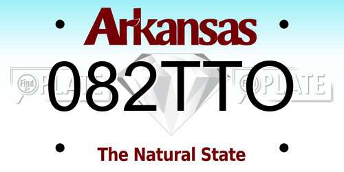 082TTO Arkansas License Plate