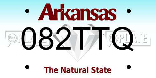 082TTQ Arkansas License Plate