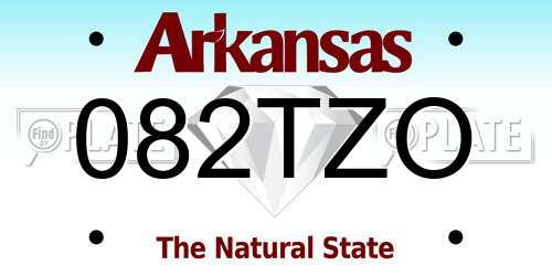 082TZO Arkansas License Plate