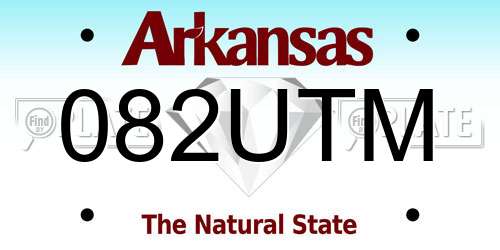 082UTM Arkansas License Plate