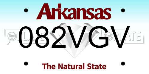 082VGV Arkansas License Plate