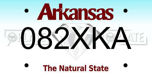 082XKA Arkansas License Plate