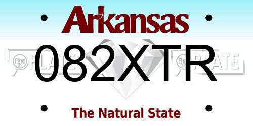 082XTR Arkansas License Plate