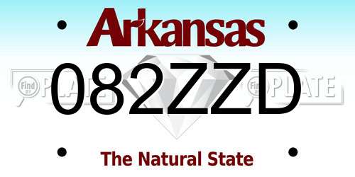 082ZZD Arkansas License Plate