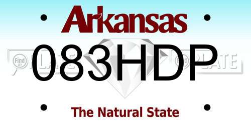 083HDP Arkansas License Plate