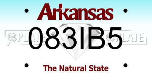 083IB5 Arkansas License Plate