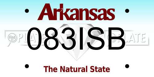 083ISB Arkansas License Plate