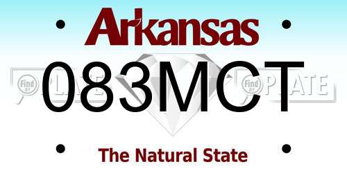 083MCT Arkansas License Plate