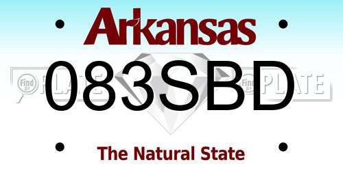 083SBD Arkansas License Plate