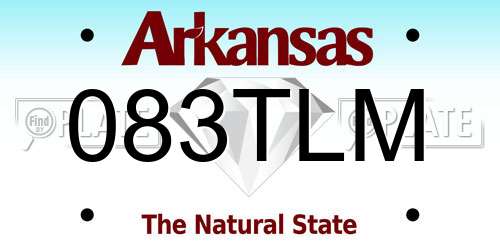 083TLM Arkansas License Plate