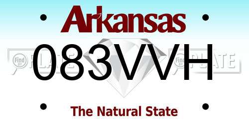 083VVH Arkansas License Plate