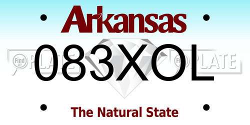 083XOL Arkansas License Plate