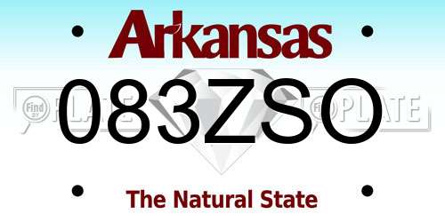 083ZSO Arkansas License Plate