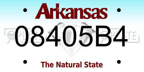 08405B4 Arkansas License Plate