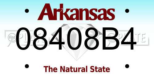 08408B4 Arkansas License Plate
