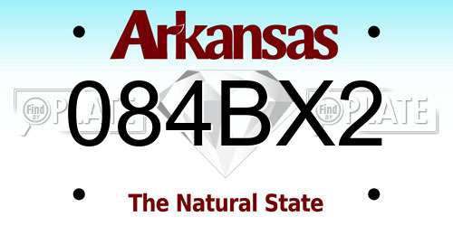 084BX2 Arkansas License Plate