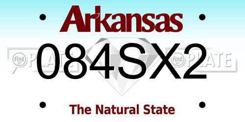 084SX2 Arkansas License Plate