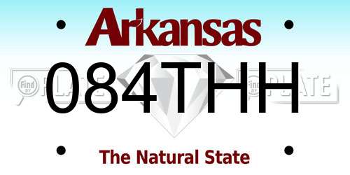 084THH Arkansas License Plate
