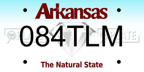 084TLM Arkansas License Plate