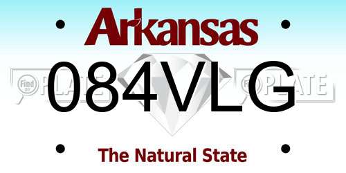 084VLG Arkansas License Plate