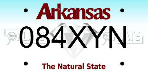 084XYN Arkansas License Plate