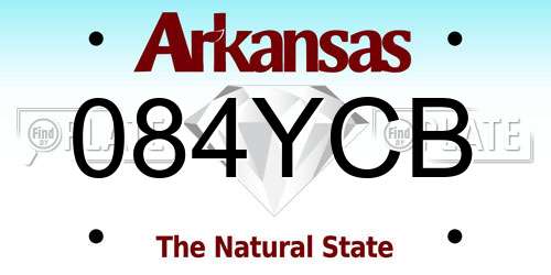 084YCB Arkansas License Plate