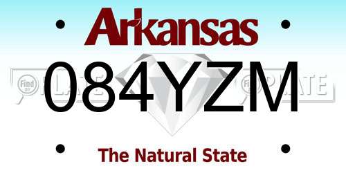 084YZM Arkansas License Plate