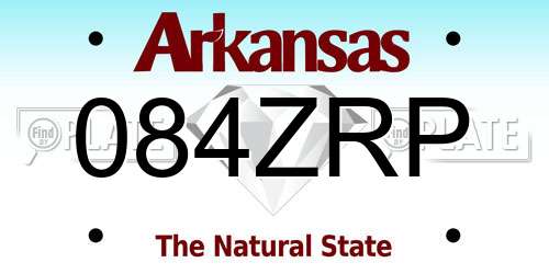 084ZRP Arkansas License Plate