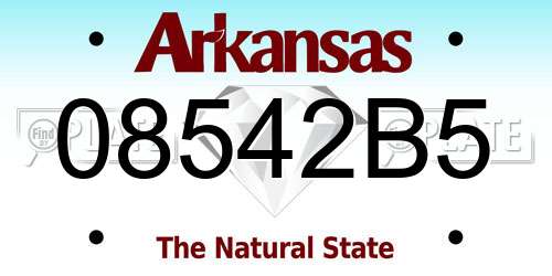 08542B5 Arkansas License Plate