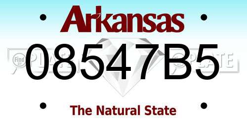 08547B5 Arkansas License Plate