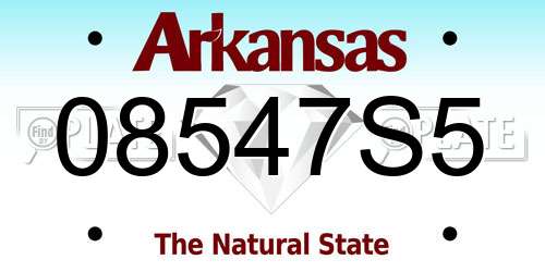 08547S5 Arkansas License Plate