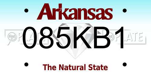 085KB1 Arkansas License Plate