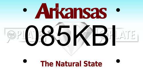 085KBI Arkansas License Plate