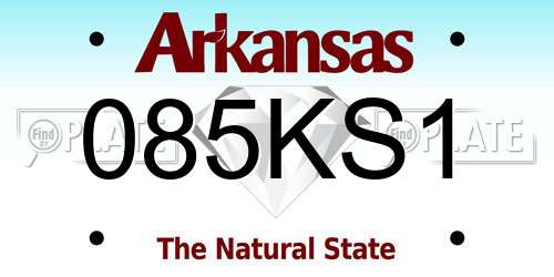 085KS1 Arkansas License Plate