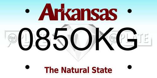 085OKG Arkansas License Plate